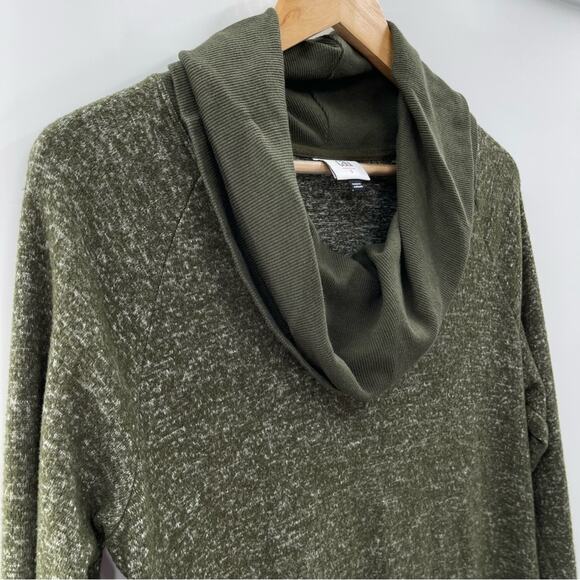 Cabi #4016 Olive Green Solace Cowl Neck Cinch Back Preppy Comfy Dress Size Small - Picture 3 of 14